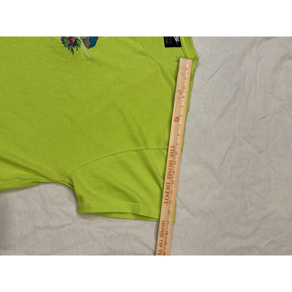 Nike Shirt Mens 2XL Rare Neon Green Sportswear Mushroom Embroidered Crew Neck - Picture 6 of 12